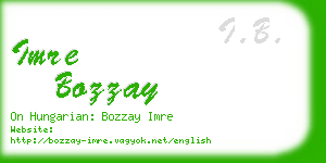 imre bozzay business card